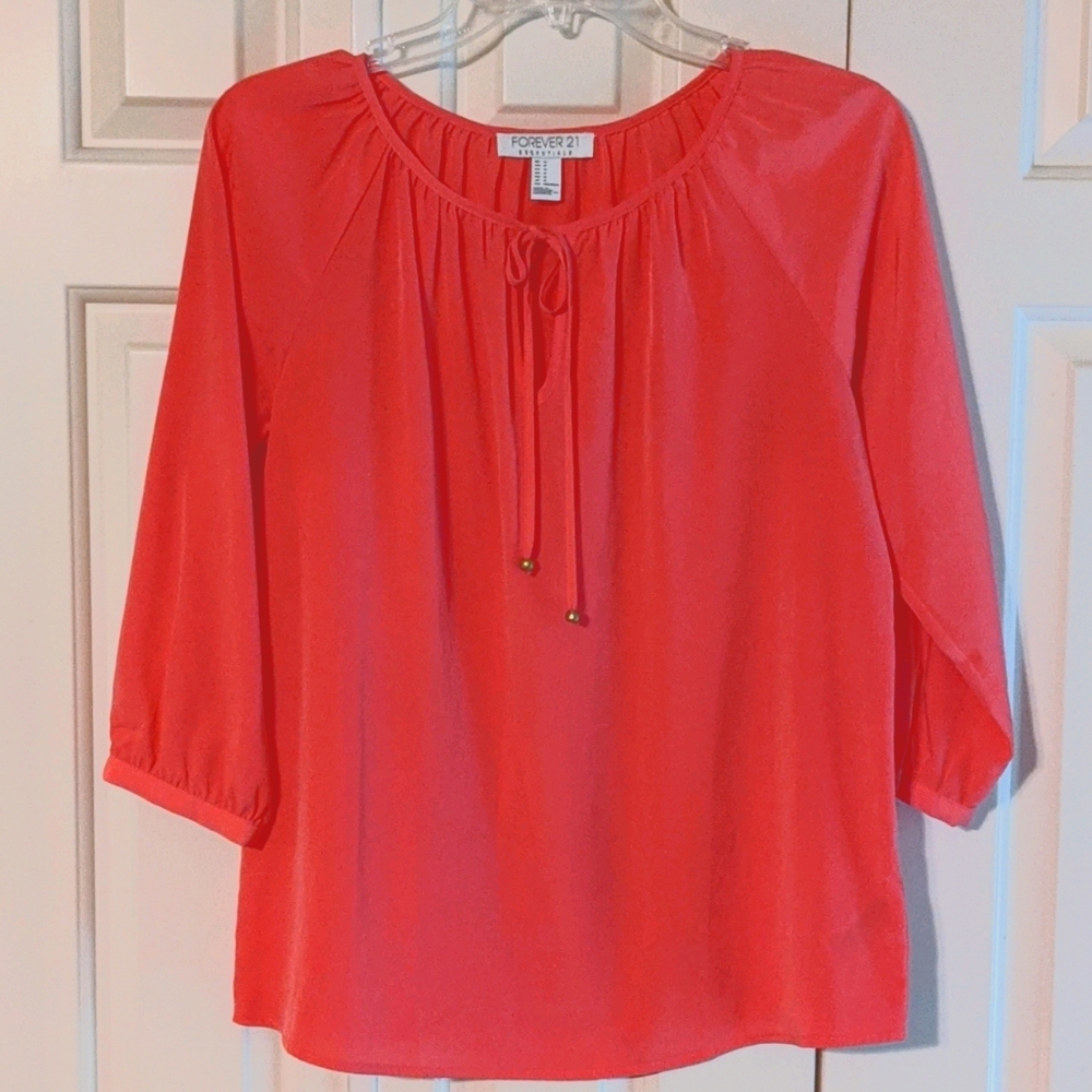 Forever 21 size small pink coral blouse